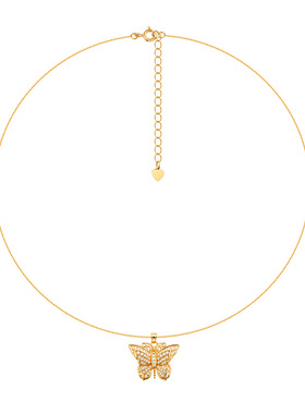 SHINE萱子优雅时尚蝴蝶小项链