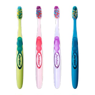 Jordan进口儿童软毛恒牙刷舌苔清洁9岁以上青少年学生专用牙刷2支