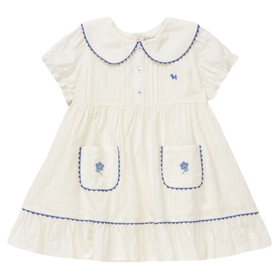 BLUEDOG清爽刺绣连衣裙