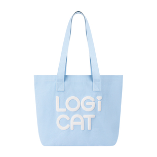 蒲熠星同款LOGICAT 通勤百搭大容量帆布包日常休闲托特包包