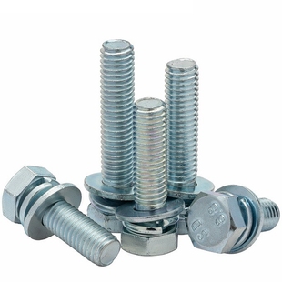 8.8级镀锌外六角三组合GB9074.17平脑螺丝六角组合螺栓M6M8M10M12