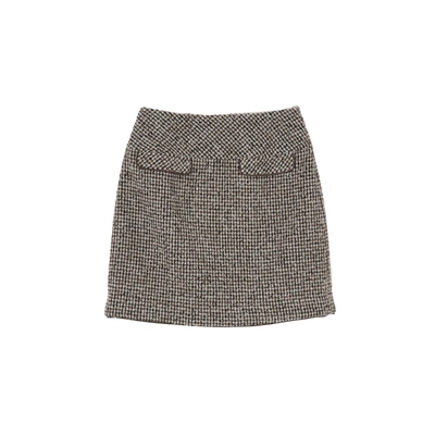 千鸟格2024秋包臀半身裙气质