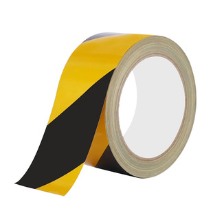 黄黑反光胶带斑马线警戒地标贴地表标识划线彩色地板隔离带地面标识贴高粘度安全警示反光条PET黄黑反光贴