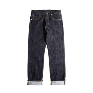 红风 中高腰修身直筒牛仔裤阿美咔叽原色赤耳原牛林芳亨710裤型