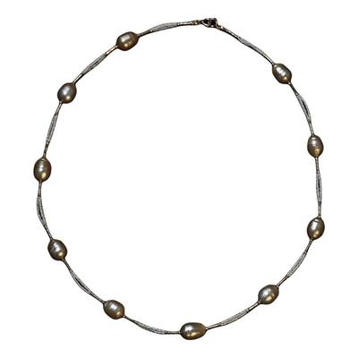 半觉海水金珠满天星巴洛克keshi设计款18K金珍珠项链