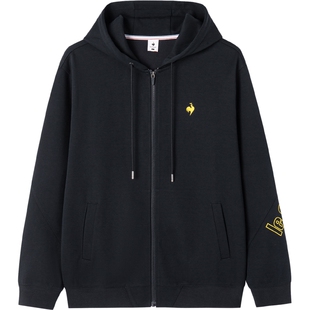 乐卡克法国公鸡秋季男子运动连帽开衫时尚logo卫衣休闲上衣