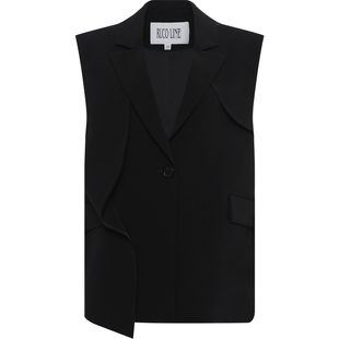 【新品】Ruco Line如卡莱25新款荷叶边设计马甲女时髦洋气外套