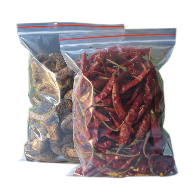 自封口袋装干果坚果食品密封袋红枣香菇塑料透明袋干货包装袋防潮