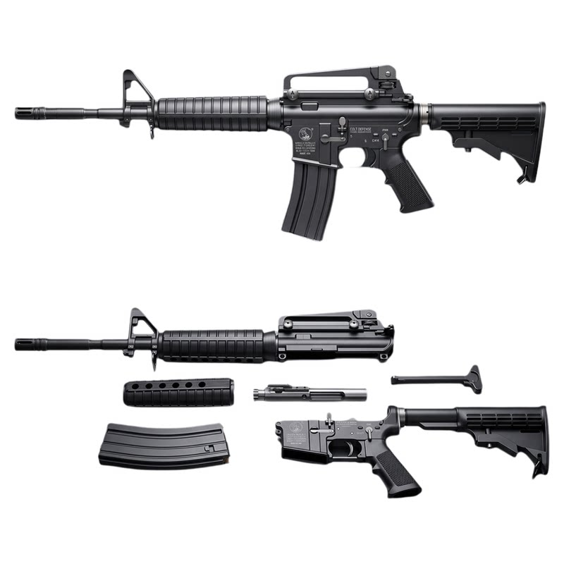 1:2.05合金军模M4卡宾步枪模型全金属仿真合金儿童玩具枪不可发射