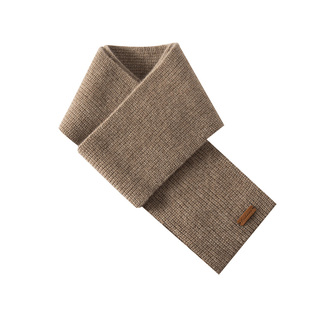 秋冬100%纯山羊绒围巾男女通用红色针织百搭保暖短款围脖