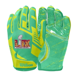 NFL橄榄球手套 Wilson威尔胜2024超级碗联名限量款成人青少年手套