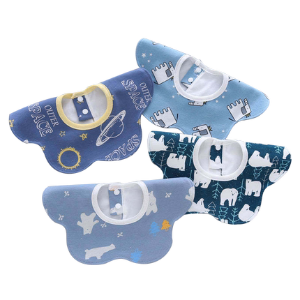 婴儿棉新生儿围嘴围脖口水巾软防水吐奶垫巾小孩围兜男女宝宝