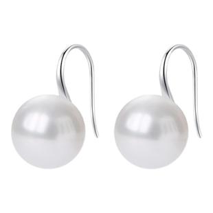 珍珠皇后 S925银高跟鞋淡水珍珠耳饰12-13mm珍珠耳钩