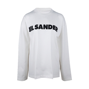 Jil Sander女圆领套头舒适宽松字母图案长袖T恤女士新款XY推广