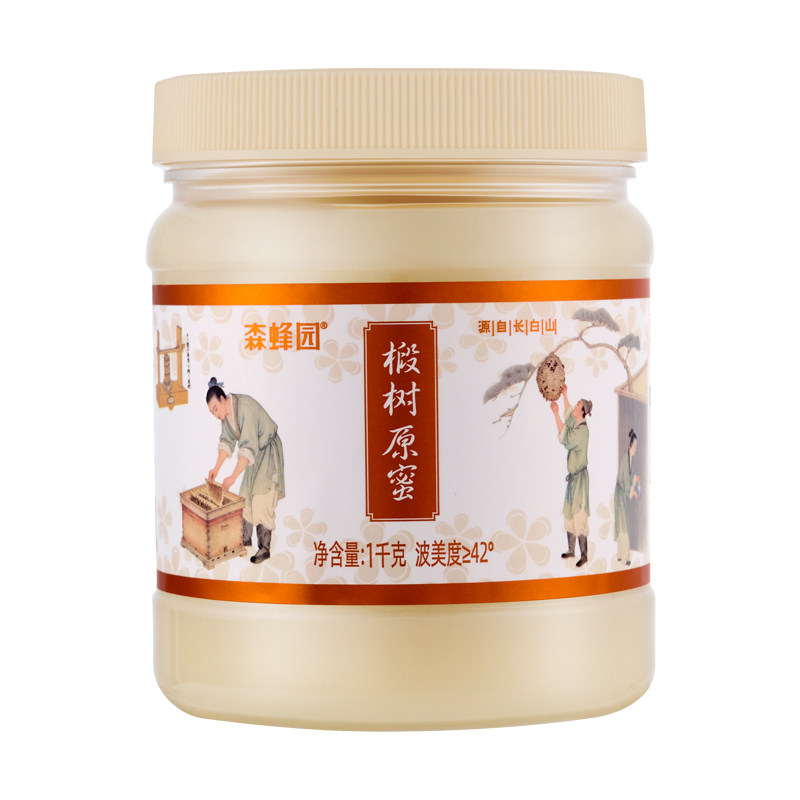 森蜂园长白山天然雪蜜优质蜜源 家庭分享装椴树原蜜1000g/瓶 森蜂园实拍商品图