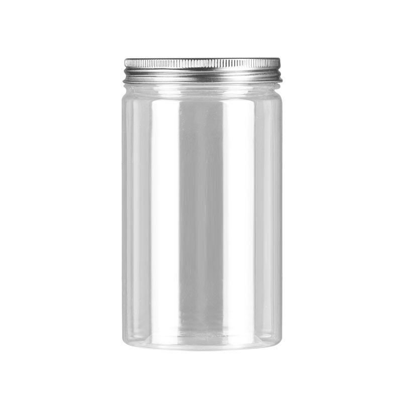 塑料罐子密封罐带盖透明广口瓶