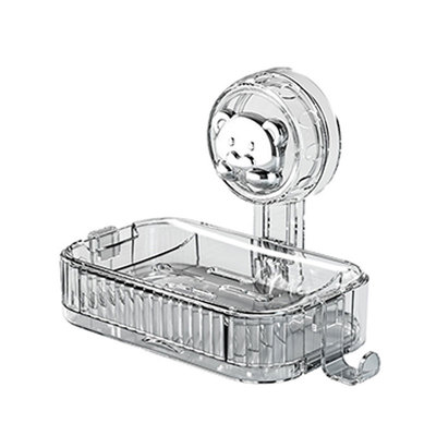 小熊吸盘肥皂盒壁挂式免打孔