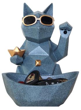 创意钥匙收纳摆件店铺开业招财猫