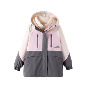 女童冲锋衣冬装户外高端羽绒长款加厚校服神器三合一拆卸内胆外套