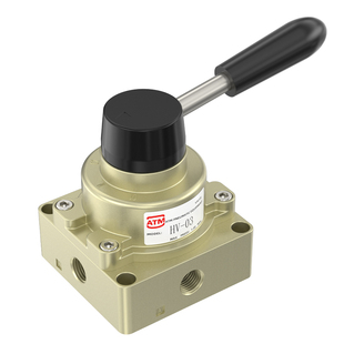 气动开关手转阀手动阀HV-02三位四通气缸控制换向气阀手板阀200D