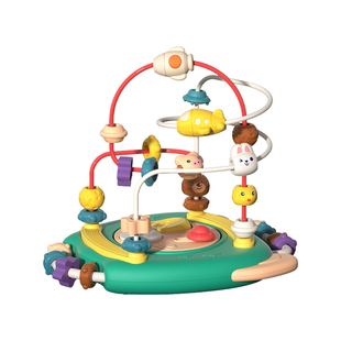 婴儿玩具绕珠积木串珠儿童6个月以上7八9宝宝0一1岁2蒙氏早教益智