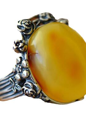 女款S925纯银DIY镶嵌戒指空托