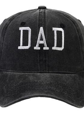 帽子男女2026春季新款鸭舌帽字母DAD MOM刺绣棒球帽复古运动休闲