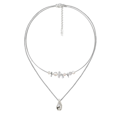 MASW麻秀原创碎银子淡水珍珠项链