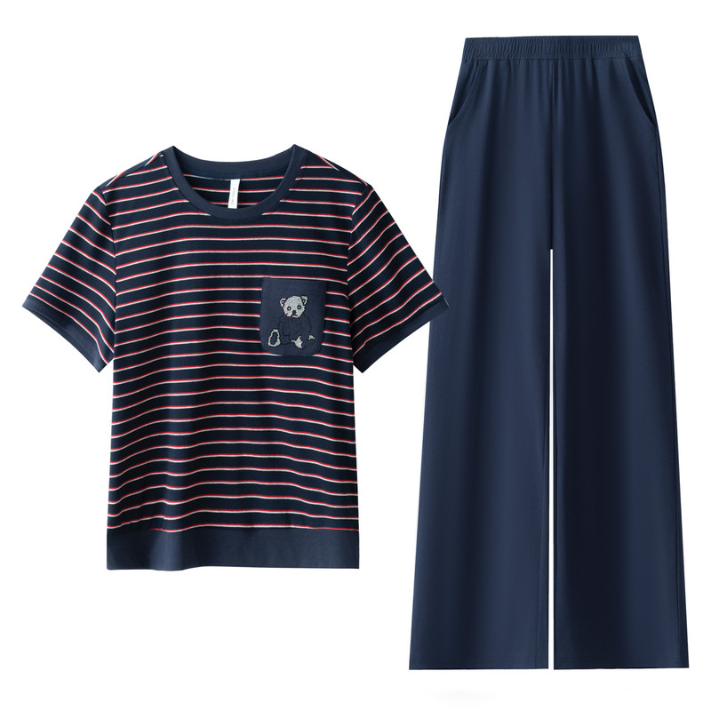 周末岛妈妈夏装休闲运动服套装