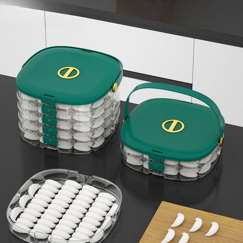 防粘饺子收纳盒食品盒密封保鲜混沌面条水饺用速冻冰箱冷冻专用盒