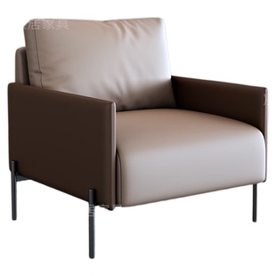 轻奢商业洽谈办公区休闲椅现代酒店大堂前台接待家用阳台单人沙发