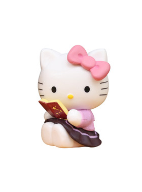 可爱KT猫蝴蝶结盲盒手办桌面摆件