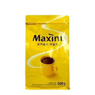 东西麦可馨原味麦馨纯咖啡粉袋500g摩卡韩国进口速溶无糖黄黑