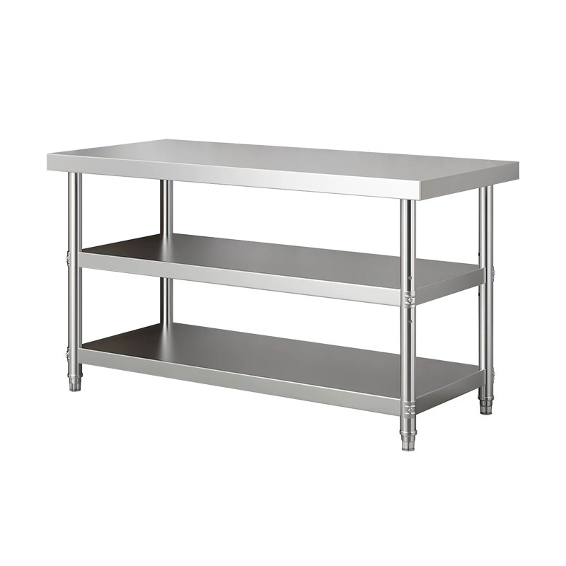 1.2厚国标304不锈钢三层工作台单层双层灶台商用饭店厨房定做荷台