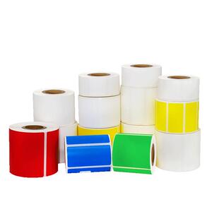 热敏彩色平面标签纸适用硕方T50pro璞趣德佟P2/DP23/DP27空开超市价签服装吊牌食品通信机房防水二维码贴纸