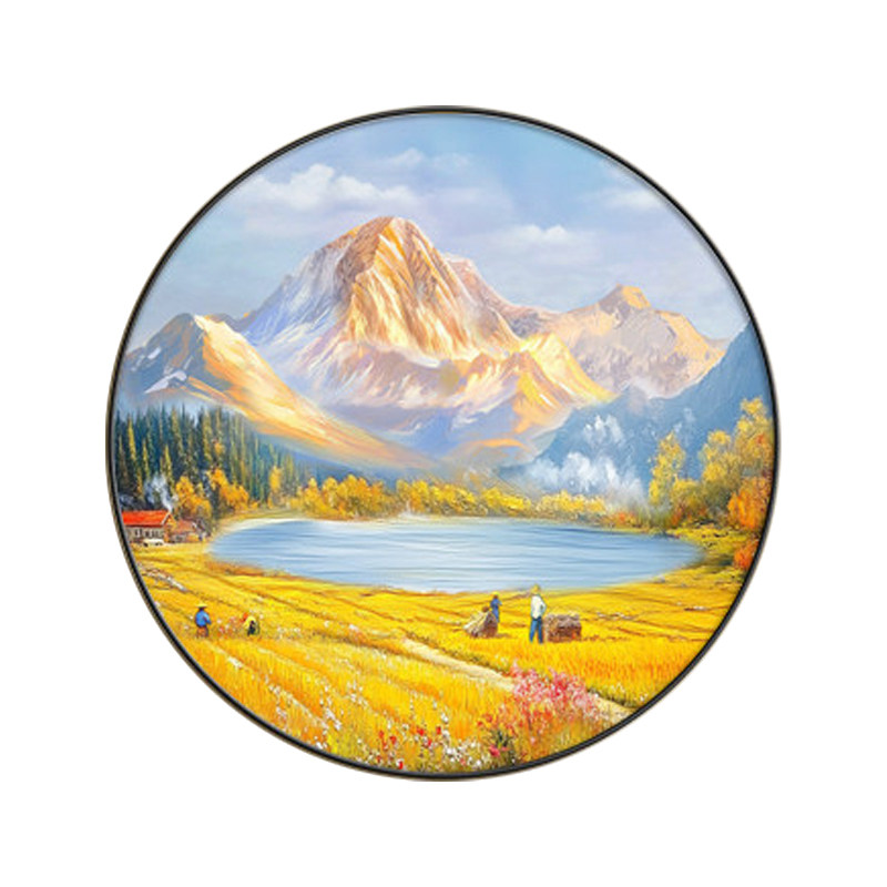 聚宝盆山水画靠山图斗柜装饰画