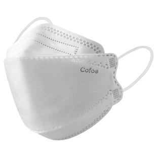 可孚kn95口罩成人防护罩白色小脸立体不花妆鱼嘴柳叶鱼型不勒耳朵