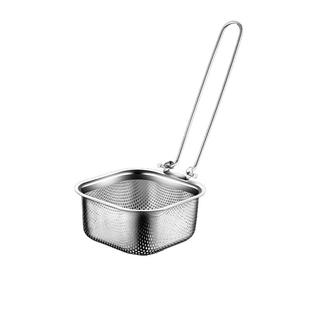 德国316L不锈钢火锅漏勺带挂钩煮面涮肉过滤网炸篮油炸可挂涮羊肉