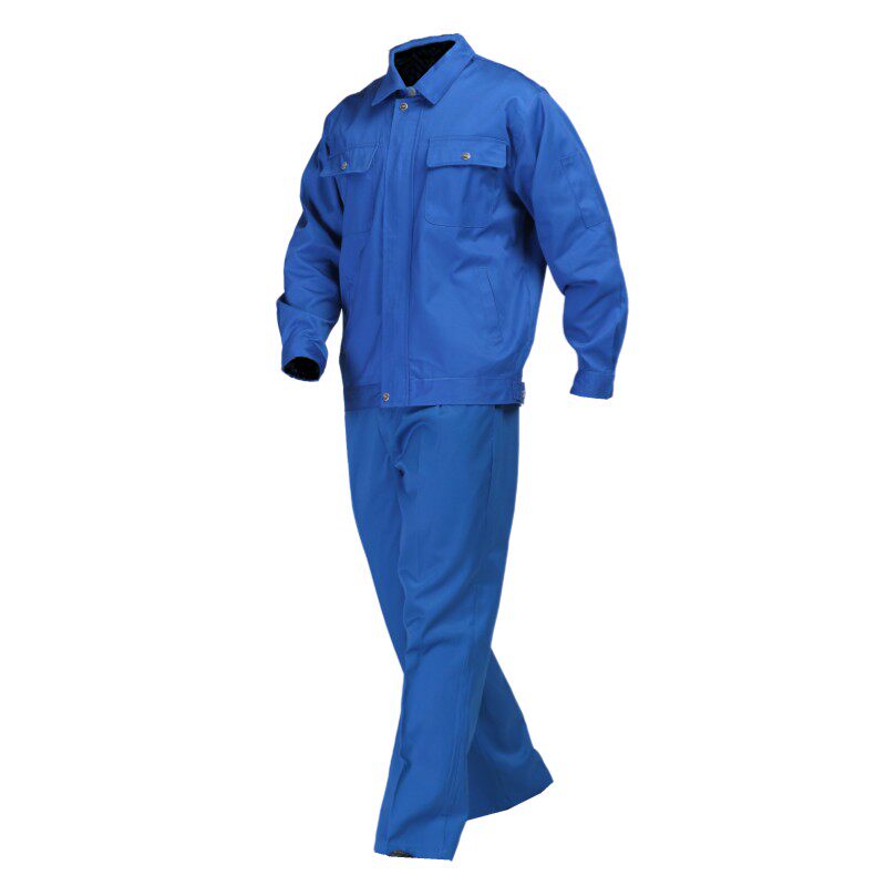 秋冬汽修长袖工作服蓝色劳保服建筑工程套装工厂车间厂服工地服装