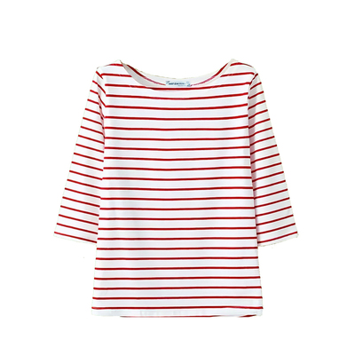 中袖韩版薄条纹条纹中袖t恤女宽