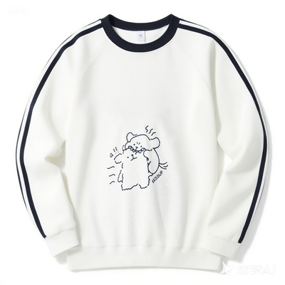 圆领宽松洋气休闲卫衣