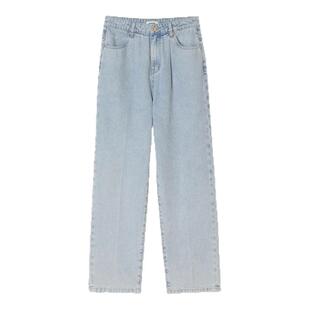 季末6折SANDRO2025秋冬新款女装法式棉质复古丹宁直筒牛仔裤长裤