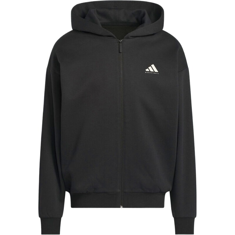 adidas阿迪达斯男女篮球运动训练针织连帽夹克外套KB3064