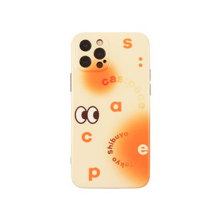 壳空间原创橙色渐变适用苹果15iPhone12/13promaxr11手机壳xs