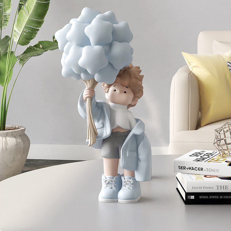 韵灿奶油风男孩客厅摆件家居饰品玄关酒柜装饰品卧室乔迁生日礼物