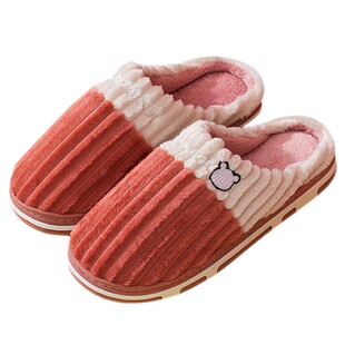 8双棉拖鞋批发家用待客人秋冬季厚底防滑加绒男女室内家居家冬天