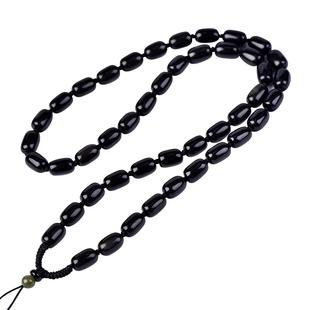 编玉的绳子黑曜石男士高端翡翠观音吊坠挂绳和田玉无事牌貔貅珠链