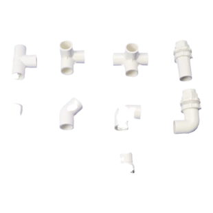 塑料给水管3分16mmPVC管件弯头三通直接变径上下水立体补芯管夹帽