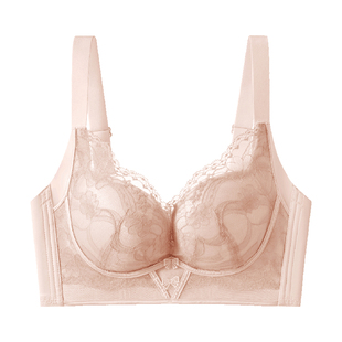 爱戴法式蕾丝聚拢内衣女小胸显大收副乳防下垂调整型莫代尔文胸罩