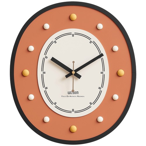 WOZOOM屋准免打孔钟表挂钟客厅2025新款个性创意大气网红简约现代